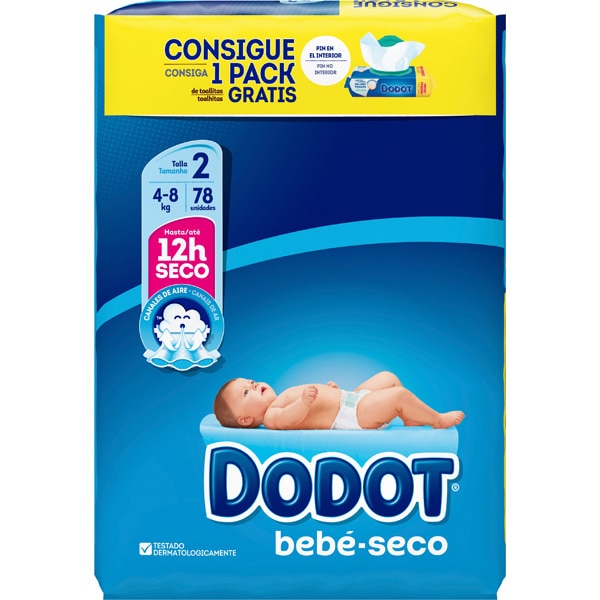 Dodot Absorbent Nappies Size 2 (78pk)