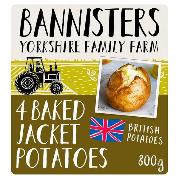 Banister Baked Jacket Potatoes (4) 800g