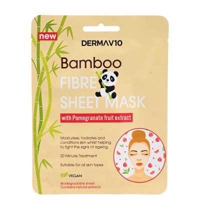 Derma V10 Bamboo Pomegranate Mask