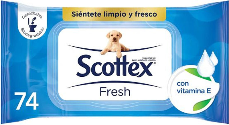 Scottex Adult Toilet Wipes (74)