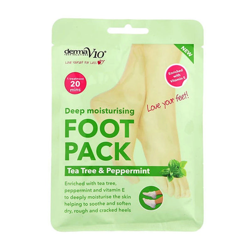 Derma V10 Moisturising Foot Pack Teatree