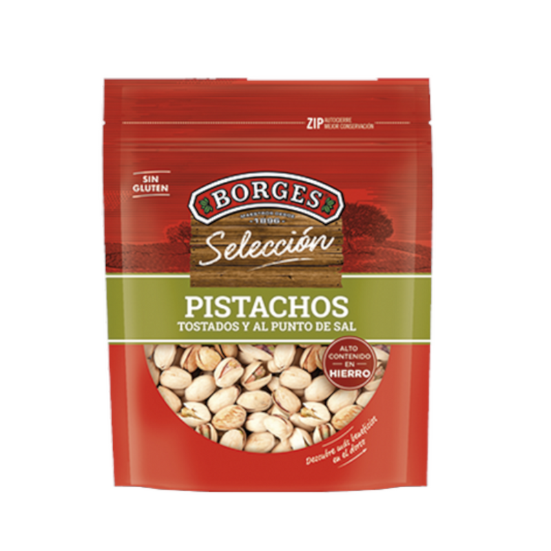 ROASTED SALTED IN SHELL PISTACHIOS BORGES 80g