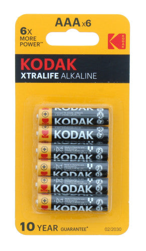 Kodak AAA Extralife Alkaine Batteries (6pk)