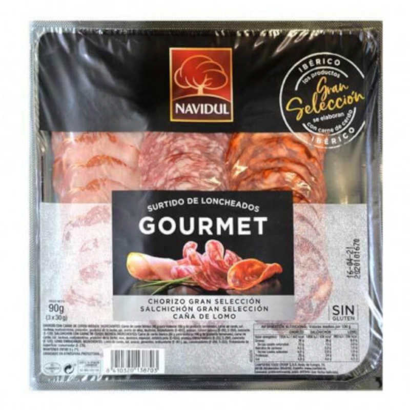 GOURMET MIX NAVIDUL (CHORIZO. SALCHICHÓN AND CAÑA DE LOMO) 90 G