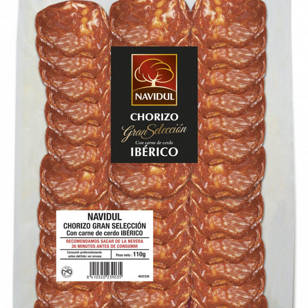 SLICED IBERIAN ACORN-FED "CHORIZO" NAVIDUL 110 G