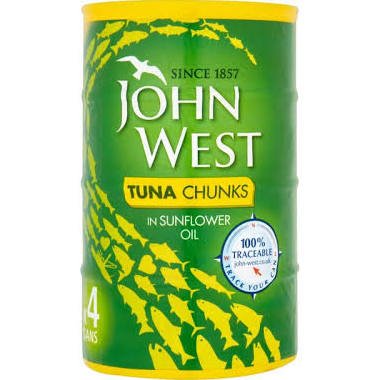 John West Tuna Chunks in Sunflower Oiil 4 x 132g