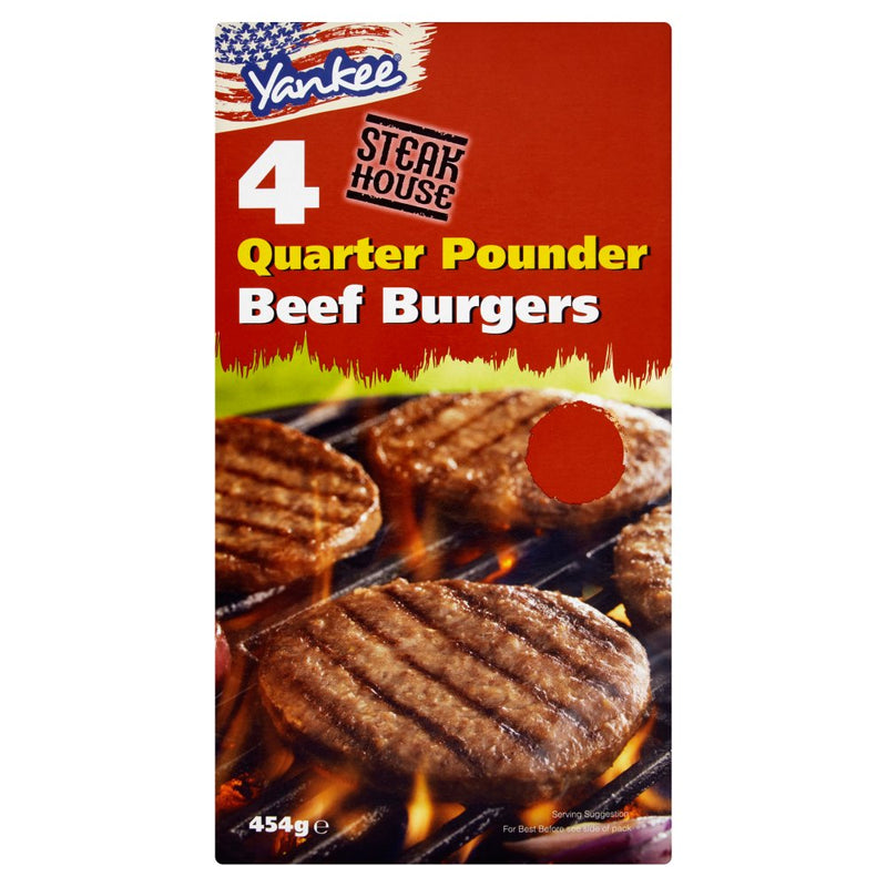 Yankee 4 Quarter Pounder Beef Burgers