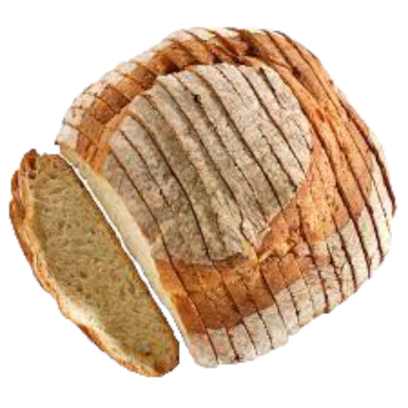 Round bread sliced (white)