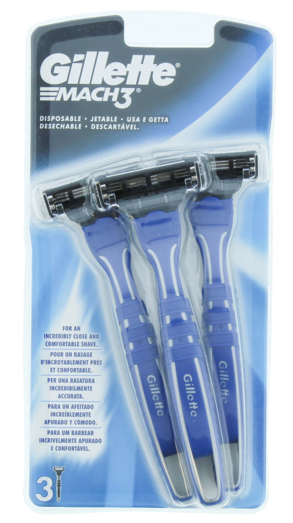 GILLETTE MACH3 DISPOSABLE RAZOR 3'S