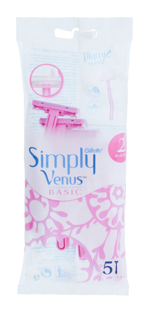 GILLETTE SIMPLY VENUS DISPOSABLE RAZORS 5'S