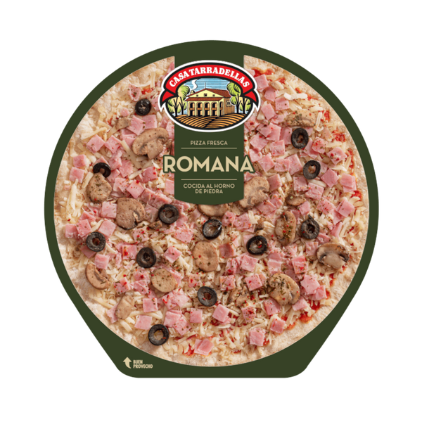 ROMAN PIZZA (MUSHROOMS. BLACK OLIVES AND HAM)