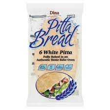 Dina Pitta Bread  6 White Pitta 550g