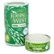 John West Tuna Chunks in Spring Water 4 x 100g