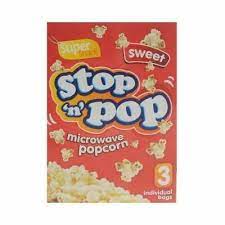 Stop 'n' Pop Microwave Popcorn Sweet 3 x 85g