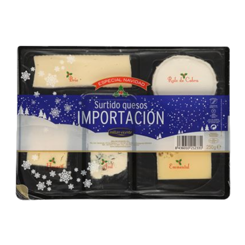 IMPORTACIÓN CHEESE BOARD 250 G (AZUL. HAVARTI. MIMOLETTE. EMMENTAL Y BASILIO)