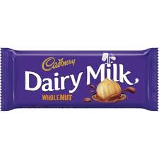 Cadbury Chocolate Dairy Milk Wholenut 55g