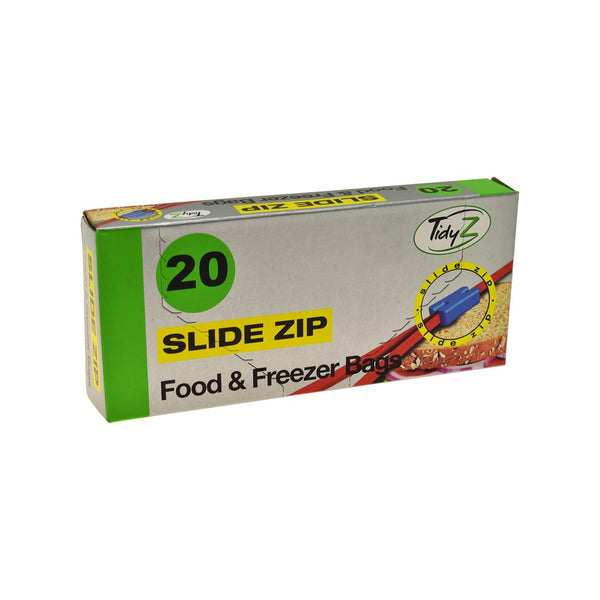 TIDYZ FOOD & FREEZER BAGS SLIDE ZIP 20'S