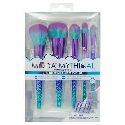 Royal & Lang Moda Mythical Blue Travel Brushes 6 Piece